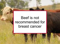 Beef is not recommended for breast cancer