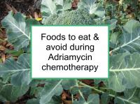 Foods to eat & avoid during Adriamycin chemotherapy