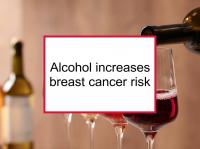 Alcohol increases breast cancer risk