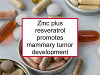 Zinc plus resveratrol promotes tumors