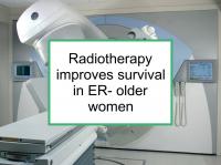 Radiotherapy improves survival in old women