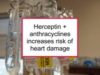 Herceptin + anthracycline increases heart damage