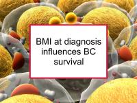 BMI at diagnosis influences BC survival