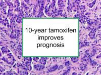 10-year tamoxifen improves prognosis