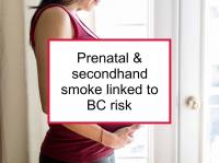 Prenatal & secondhand smoke linked to BC risk