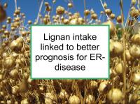 Lignan intake linked to better ER- prognosis