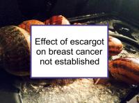 Effect of escargot on breast cancer not established