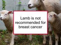 Lamb is not recommended for breast cancer