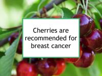 Cherries are recommended for breast cancer