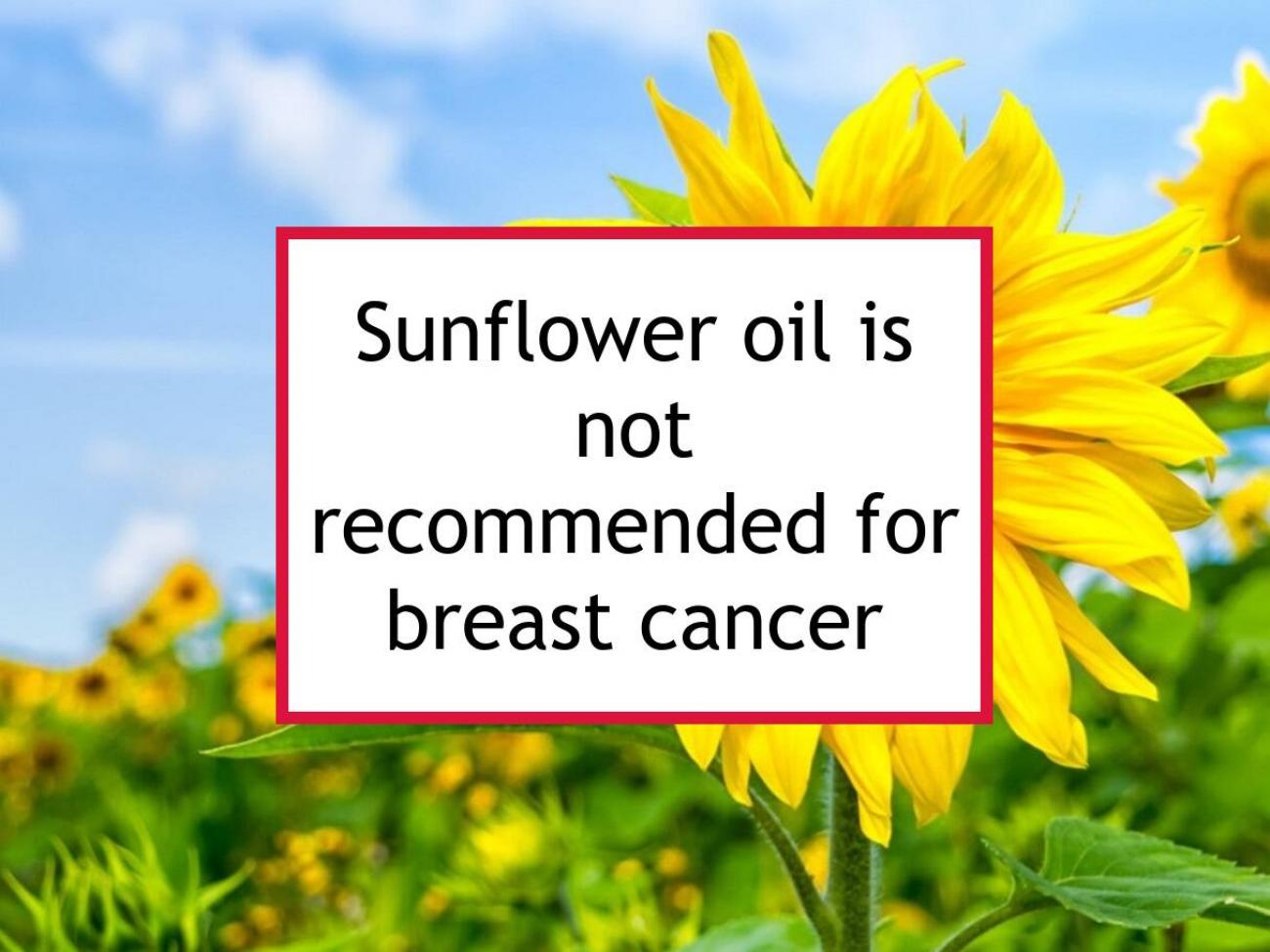 Safflower Oil Is Not Recommended For Breast Cancer