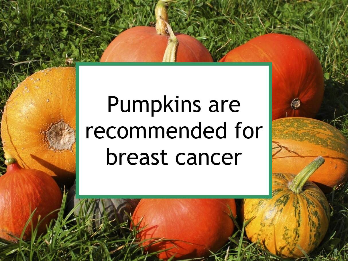 Pumpkins Are Recommended For Breast Cancer