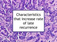 Characteristics linked to increased late BC recurrence